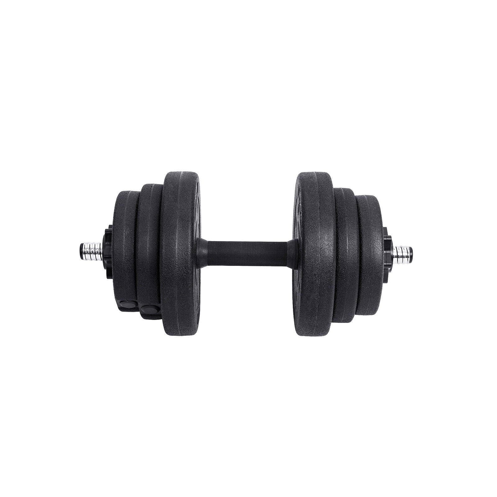 Halterset - Dumbbells - 20 kg totaal - Zwart