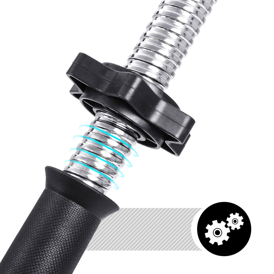 Halterset – Aanpasbaar gewicht – Antislip handgrepen – Zwart