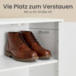 Schoenenkast - 175 cm Hoog - Verstelbare Planken - Met Deuren - Wit