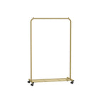 Kledingrek 91 Cm Breed Op Pastelroze Wielen