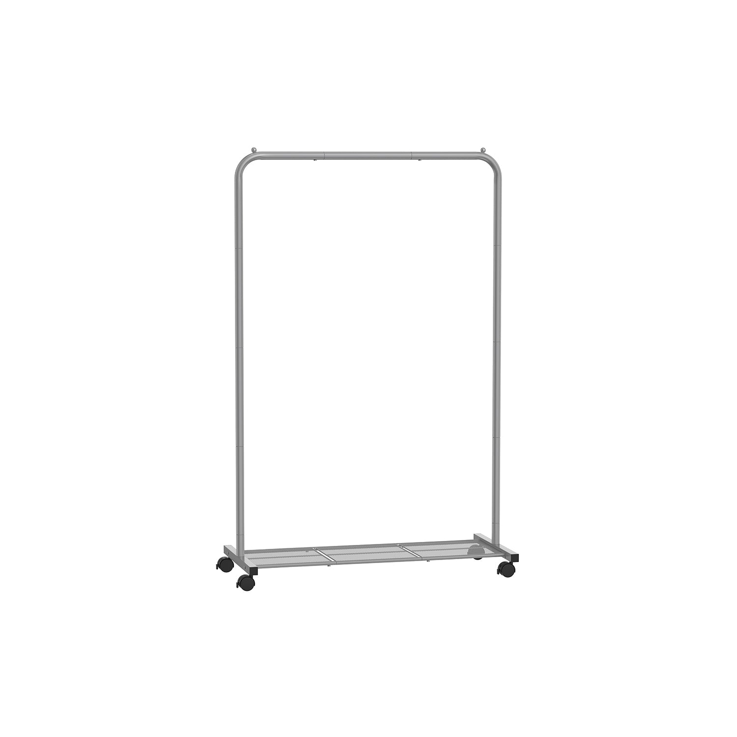 Kledingrek – 40,5 x 91 x 158 cm – Met wielen – Goudkleurige plank – Tot 40 kg draagvermogen