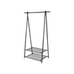 Kledingrek met schoenenrek van metaal in zwart