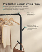 Kledingrek op wielen – Staal – Inktzwart