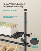 Kledingrek – Vloer tot plafond – Staal – Matzwart