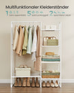 Kledingrek – 40 x 101,7 x 153,3 cm – Met legplanken – Tot 70 kg draagvermogen
