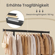 Kledingrek op Wieltjes – Uitschuifbaar 92-132 cm – Met Onderplank – Tot 180 kg – Zwart