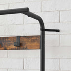 Kapstok met zitbank en 9 haken in vintage bruin-zwart