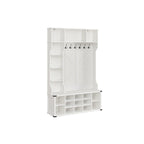 Kledingrek met schoenenrek – landelijke stijl – wolkwit