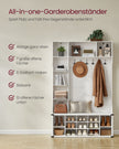 Kapstok met schoenenbank – 4-in-1 design – Tot 136 kg draagvermogen – Verstelbare planken