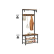 Kapstok met schoenenbank – Vintage design – 5 dubbele haken – Tot 100 kg draagvermogen