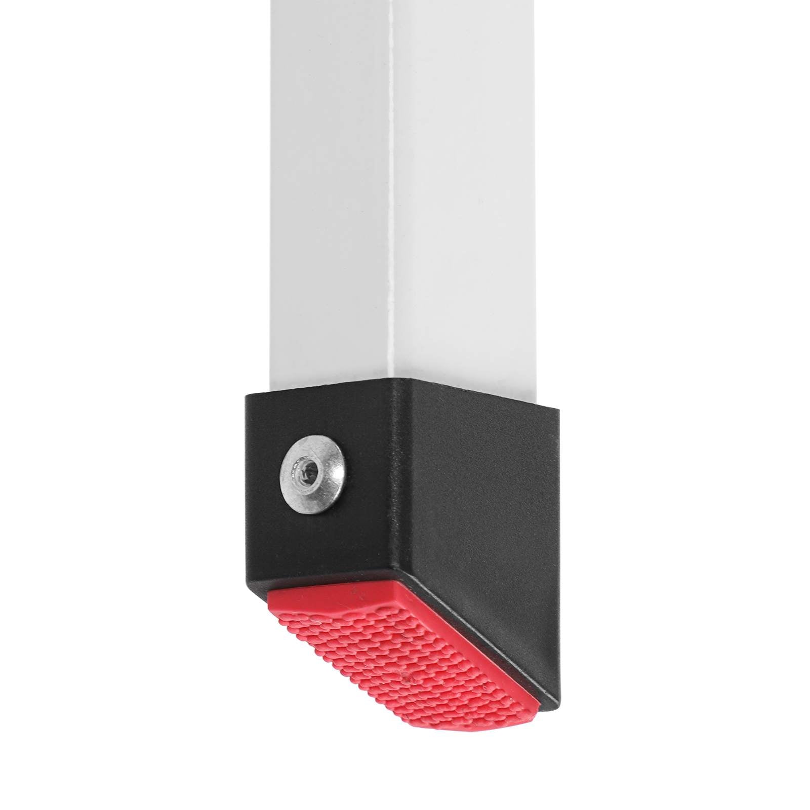 Vouwladder – stabiel en antislip – wit-zwart