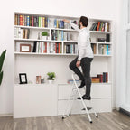 Vouwladder – keukentrap – huishoudtrap – wit