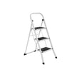 Vouwladder – stabiel en antislip – wit-zwart