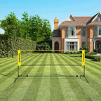 Badmintonnet - Tennisnet - Verstelbaar - Incl. frame en tas - Geel