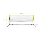 Badmintonnet - Tennisnet - Verstelbaar - Incl. frame en tas - Geel