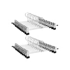 Kledinghangers – antislip cliphangers – set van 20 – zilver