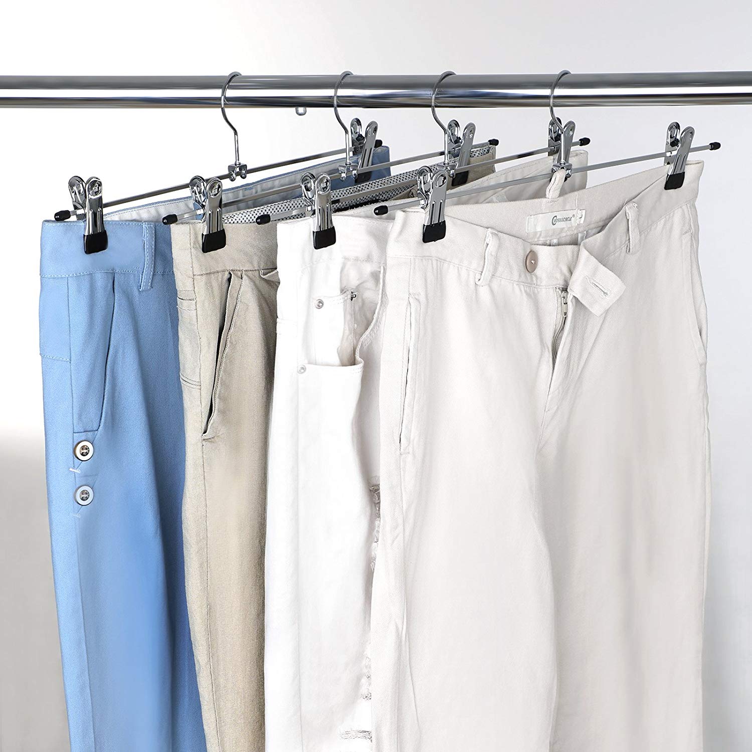 Kledinghangers – antislip cliphangers – set van 20 – zilver