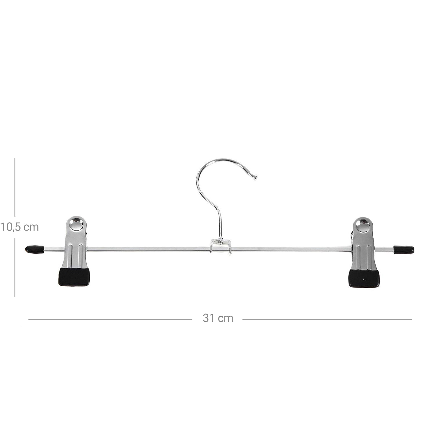 Kledinghangers – antislip cliphangers – set van 20 – zilver