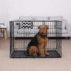 Hondenkooi – opvouwbaar met 2 deuren – zwart