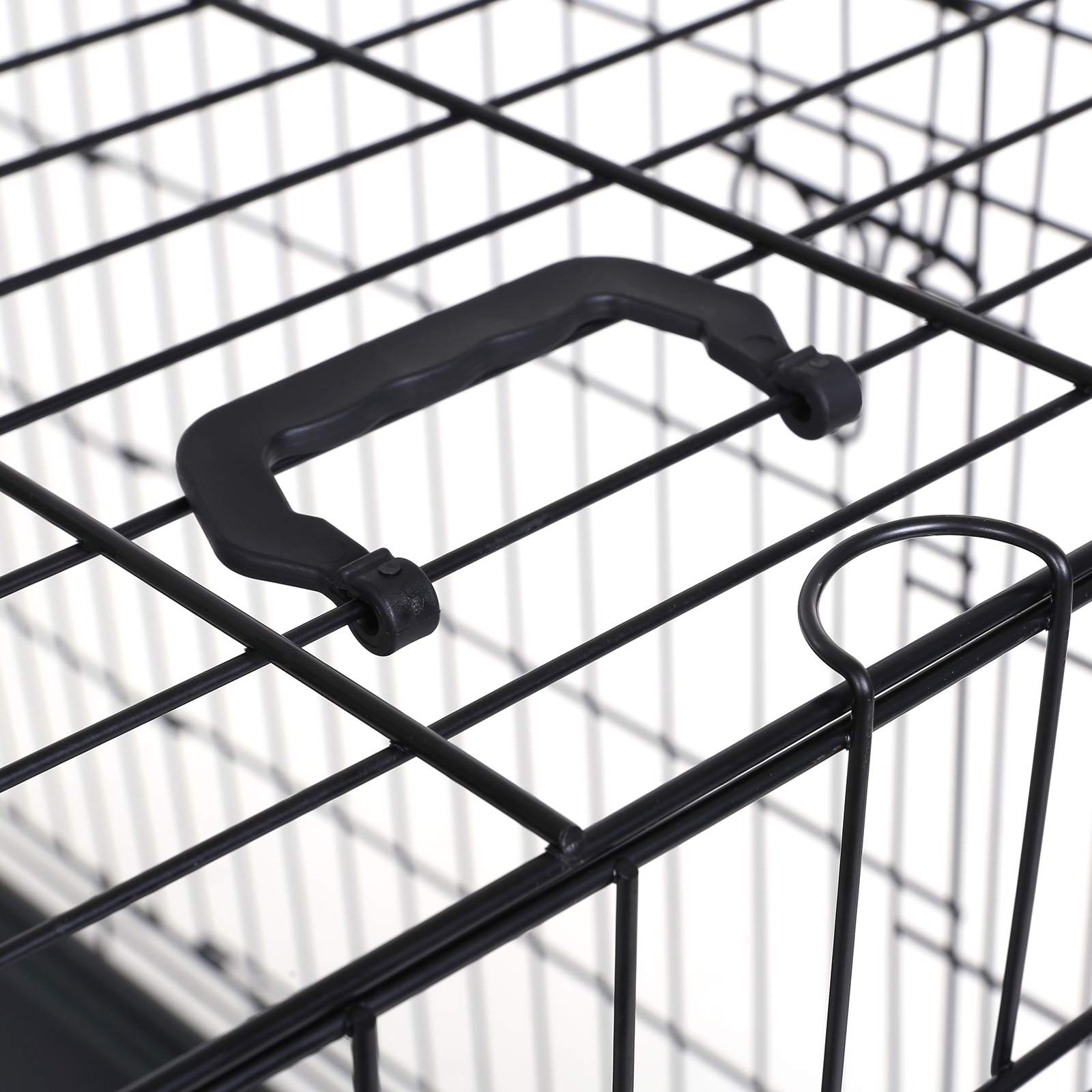 Hondenkooi – opvouwbaar met 2 deuren – zwart