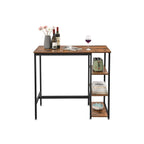 Bartafel - Met 3 Planken- Industriële look - Metalen frame en houtenblad - Bruin