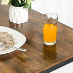 Bartafel - Set met 2 barkrukken - Hoge tafel - 120 x 60 x 90 cm - Vintage bruin/zwart