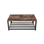 Salontafel – woonkamertafel – bijzettafel – tv-meubel – vintage bruin/zwart