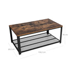 Salontafel – woonkamertafel – bijzettafel – tv-meubel – vintage bruin/zwart