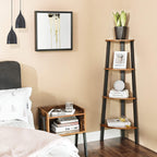 Hoekkast – industrieel design – vintage bruin en zwart