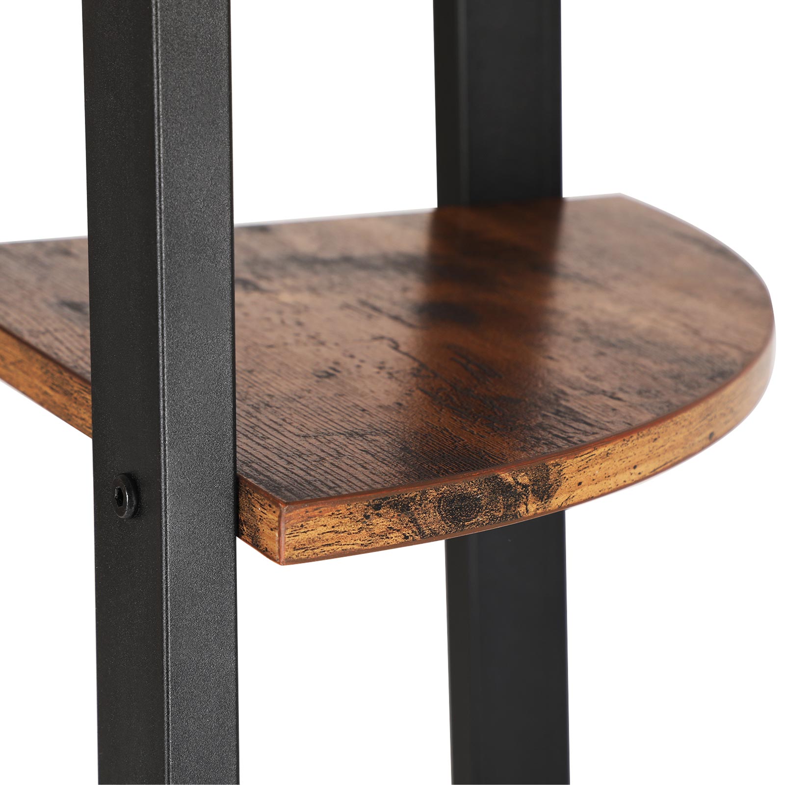 Hoekkast – industrieel design – vintage bruin en zwart