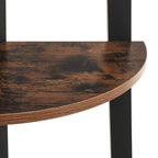 Hoekboekenkast – 5 legborden – industrieel – vintage bruin, zwart