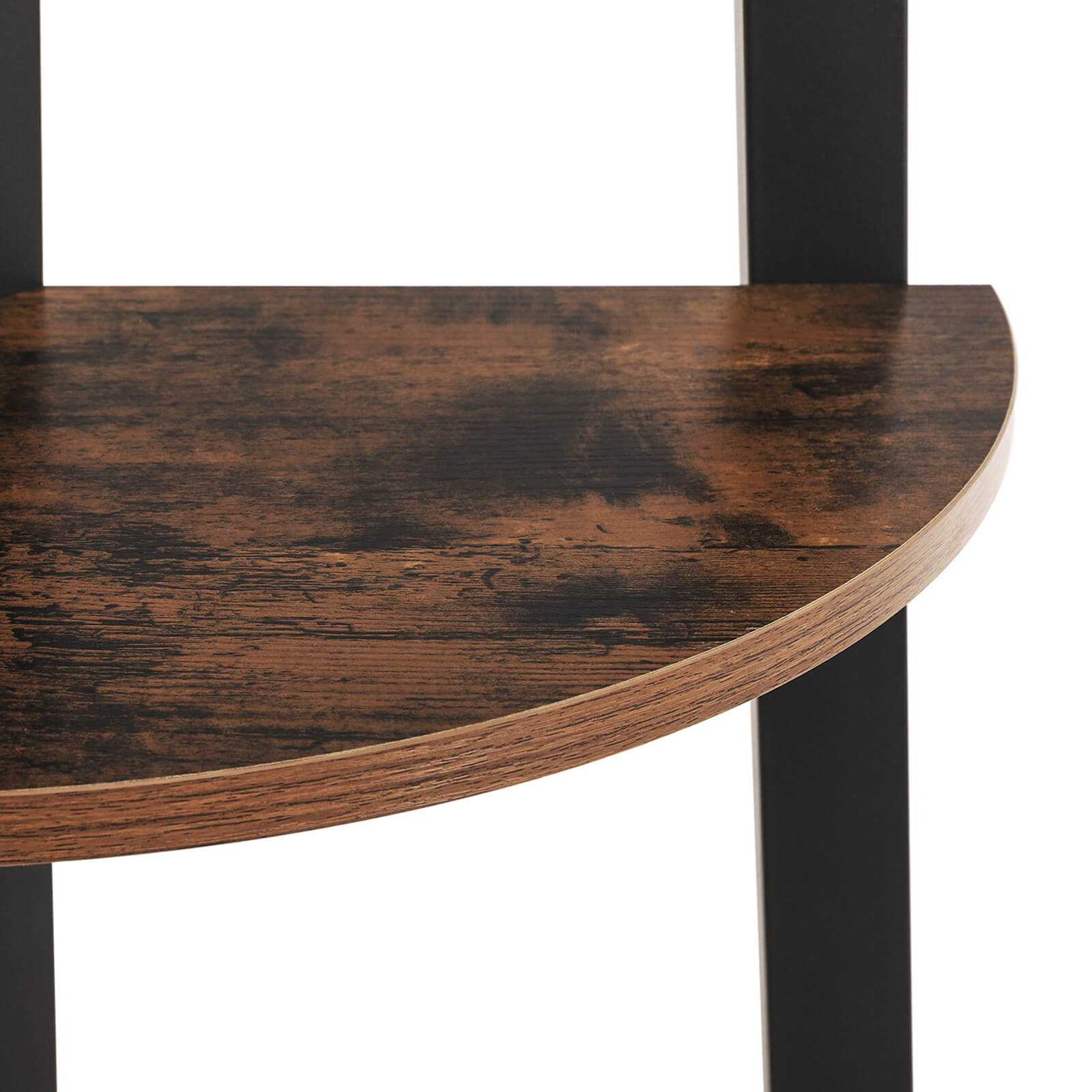 Hoekboekenkast met 5 lagen – Industrieel ontwerp – 66 x 30 x 153 cm – Met kantelbeveiliging