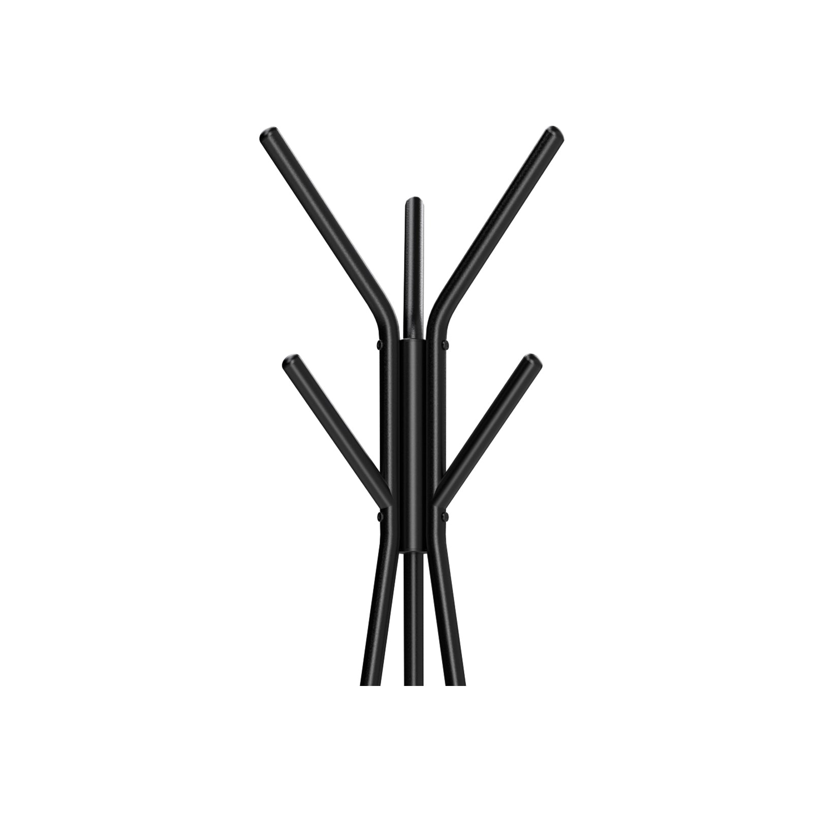 Kapstok – industrieel design – met 6 haken en 2 planken – vintage bruin-zwart