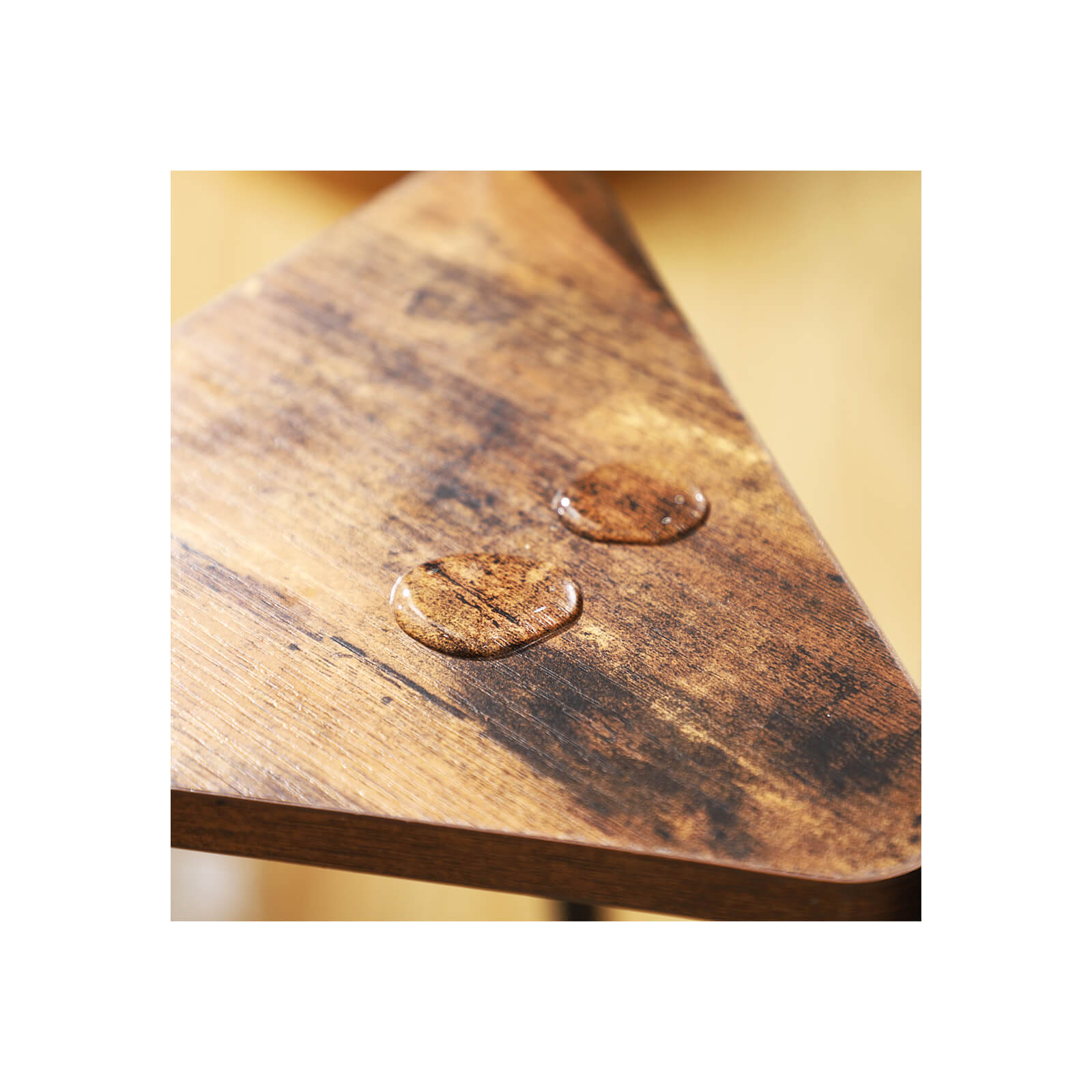 Kapstok – industrieel design – met 6 haken en 2 planken – vintage bruin-zwart