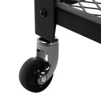 Bijzettafel – trolley – 3 planken – op wielen – industrieel – bruin