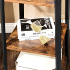 Kapstok – Industrieel ontwerp met 3 planken – Vintage bruin, zwart