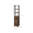 Opbergkast met 3 open planken – Robuuste constructie – 167 cm hoog – Bruin