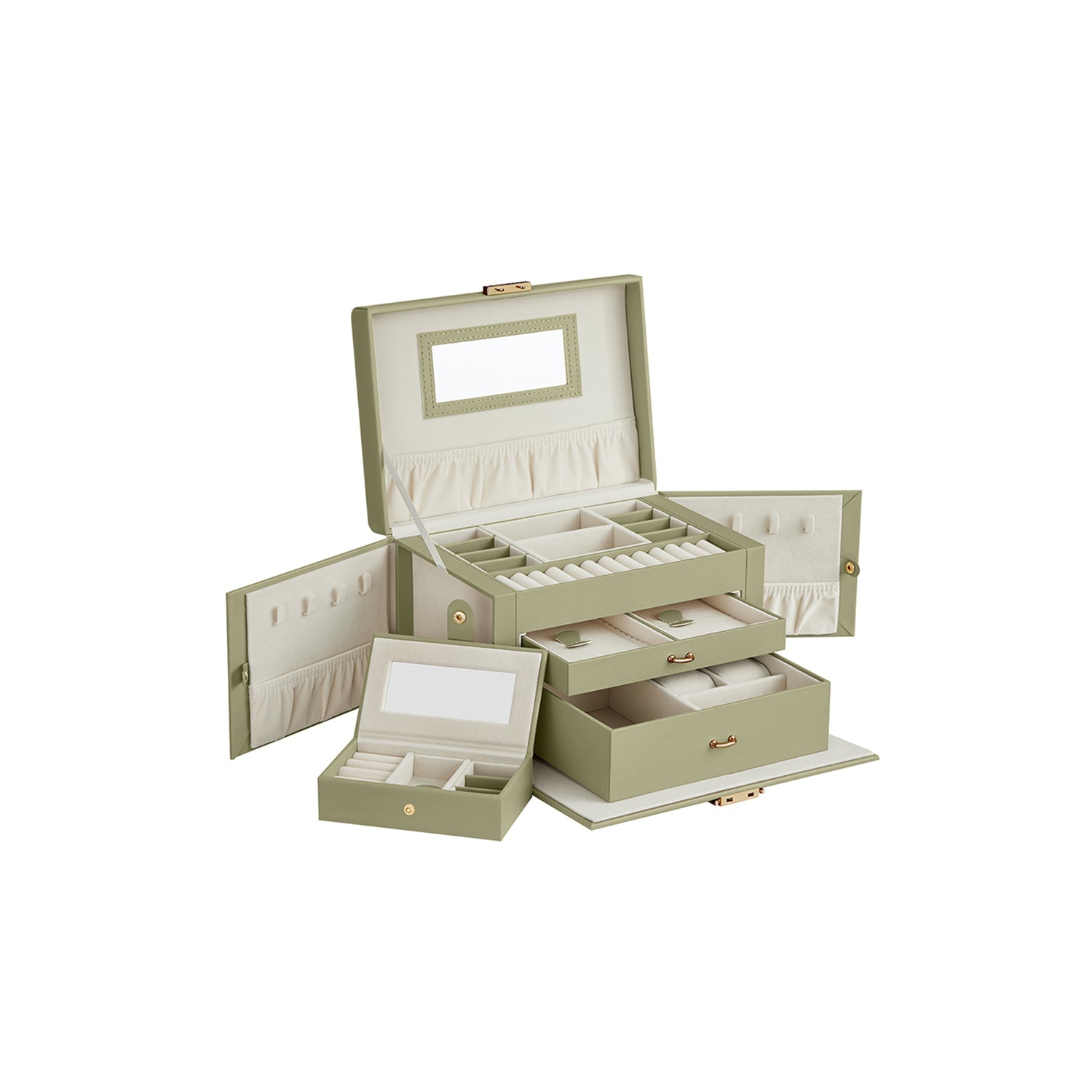 Sieradendoos – Met spiegel en 3 lades – Zwart