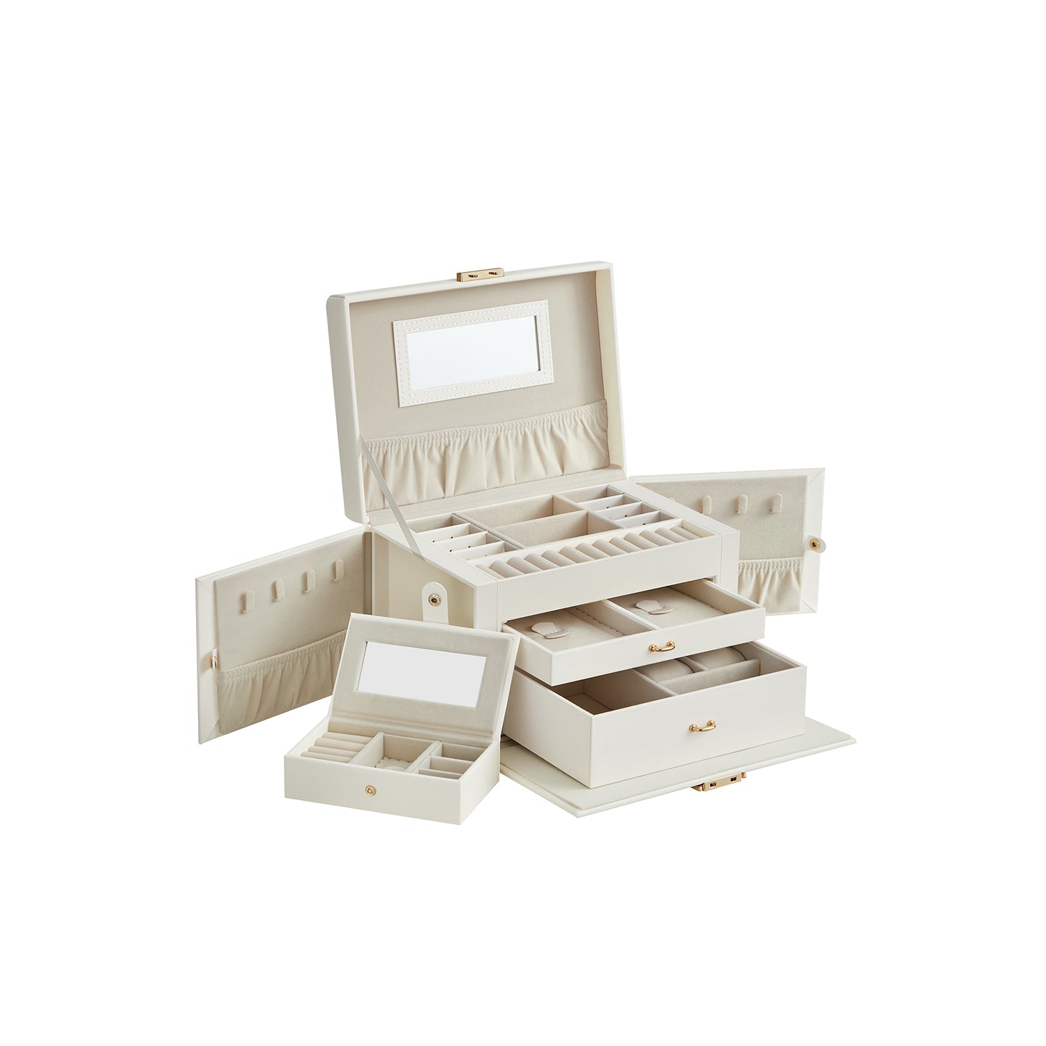 Sieradendoos – Met spiegel en 3 lades – Zwart