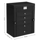 Sieradendoos – 6 niveaus – Hout – Wit en Goud