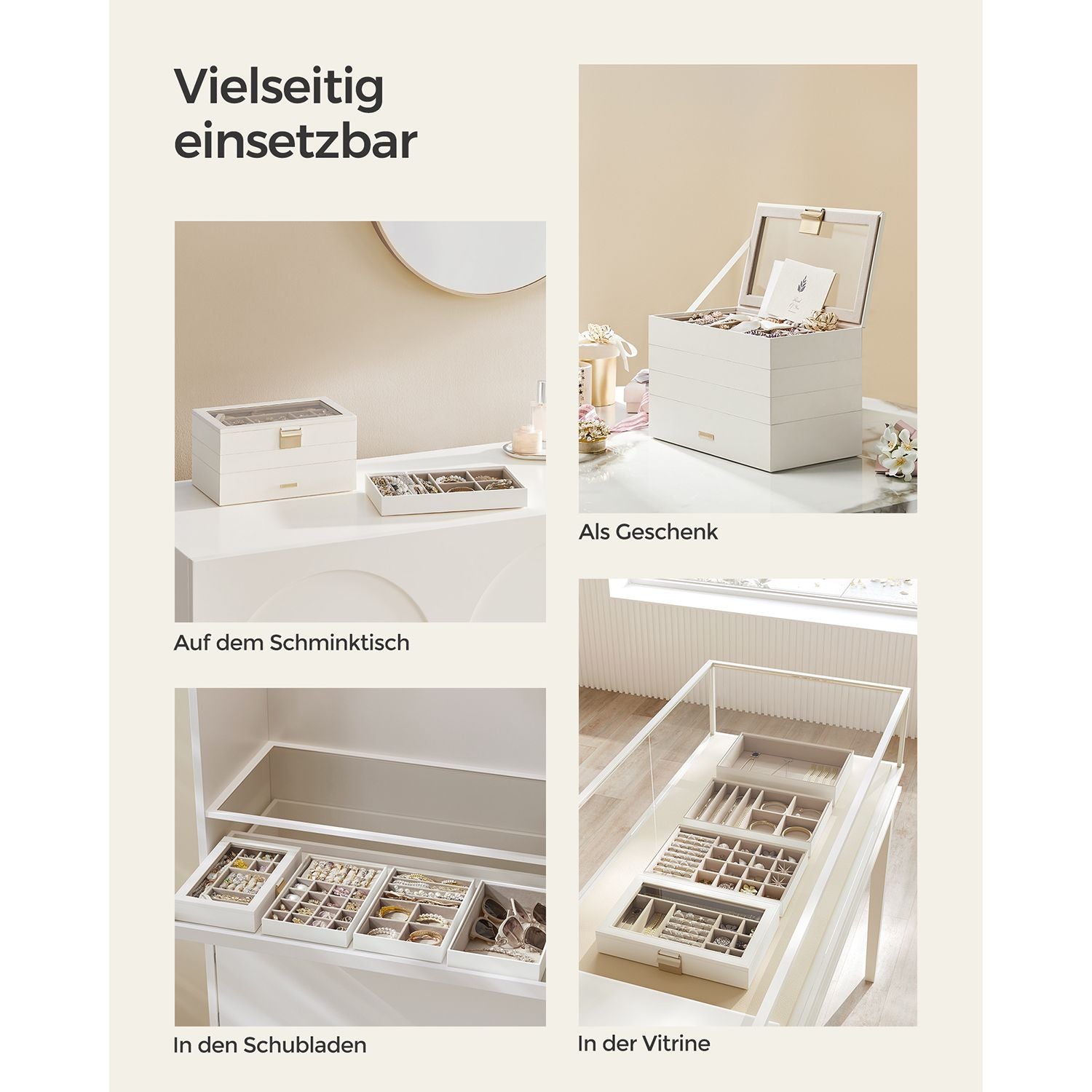 Stapelbare sieradendoos – 4 niveaus