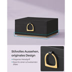 Sieradendoos – 2 niveaus met handvat – zwart