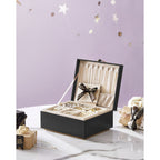 Sieradendoos – 2 niveaus met handvat – zwart