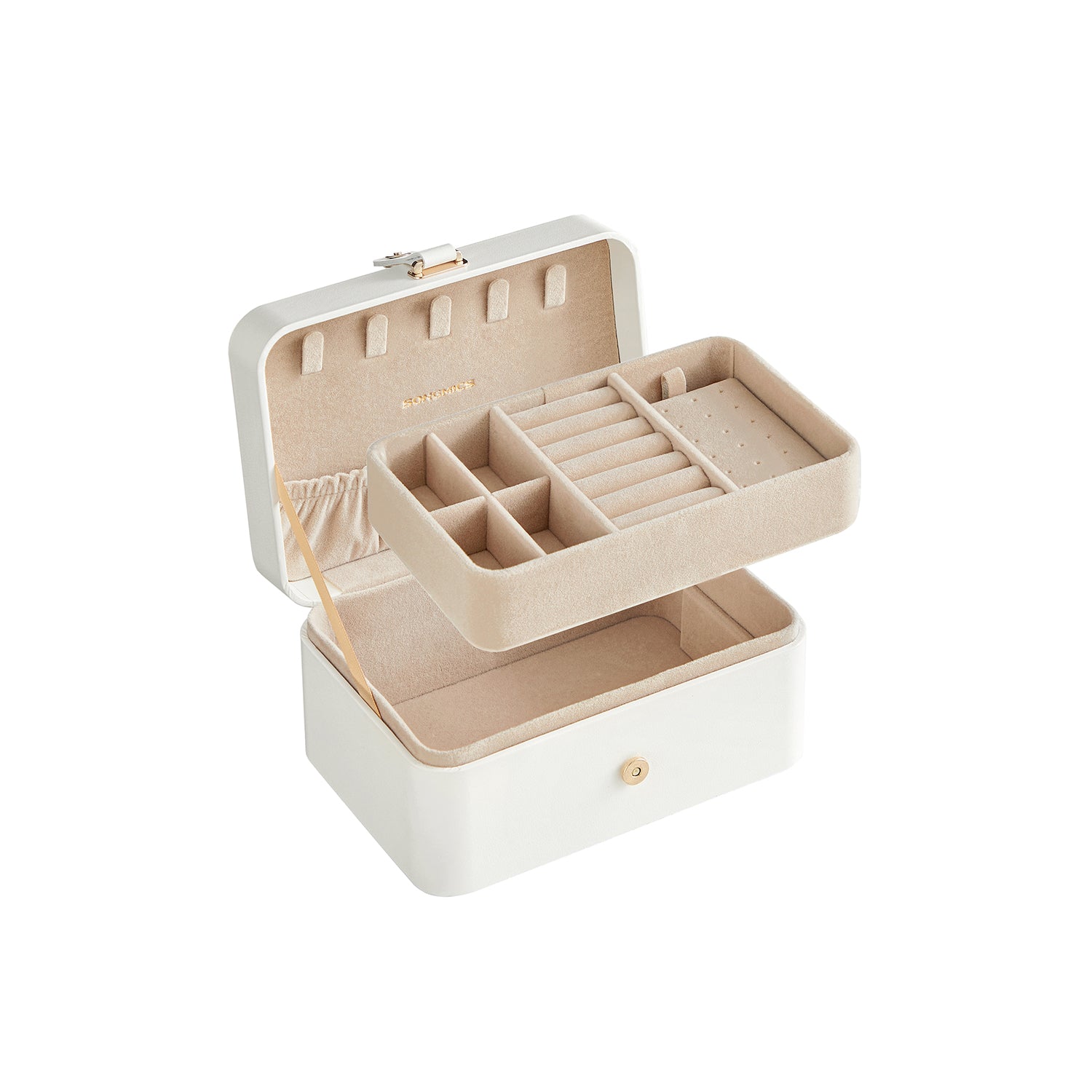 Sieradendoosje – voor grotere accessoires – cadeau-idee – wolkwit