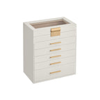 Sieradendoos – 5 lades – modern – bosgroen-goud