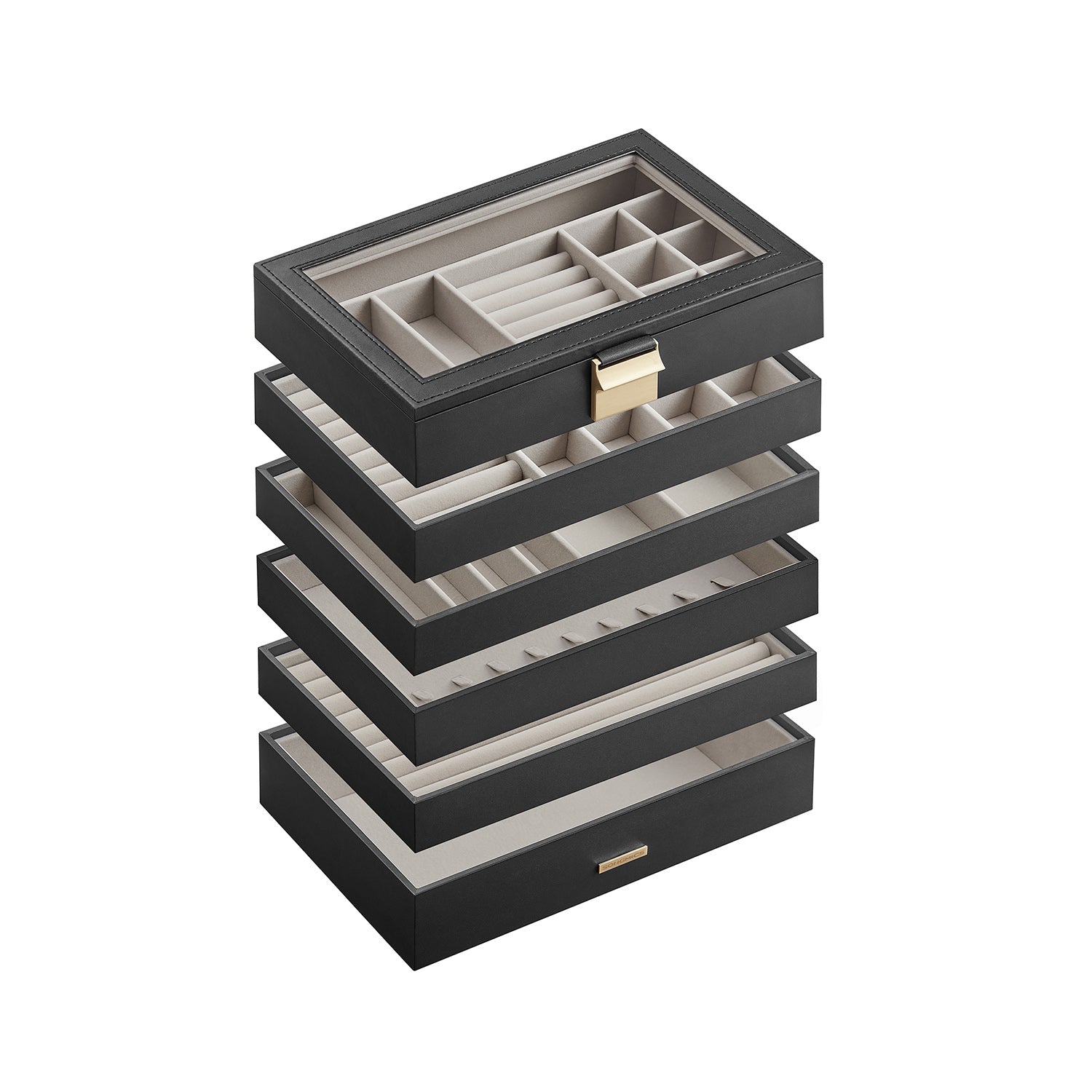 Sieradendoosje – 6 niveaus – wolkwit