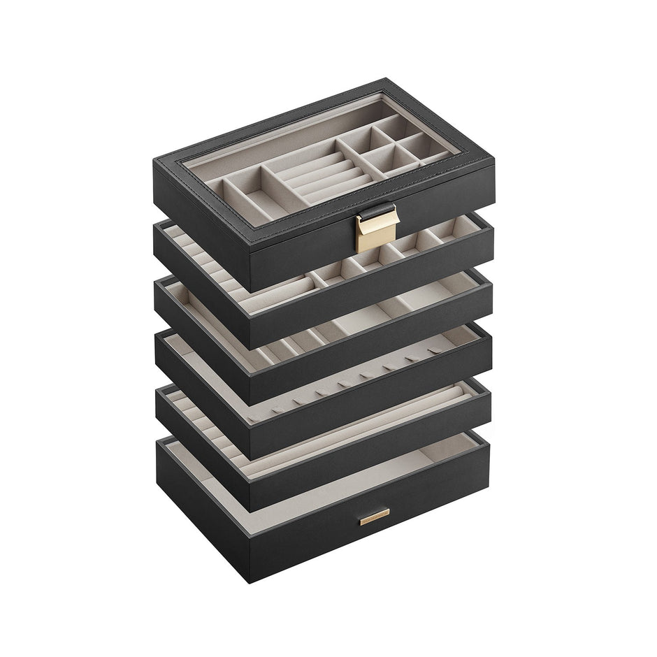 Sieradendoosje – 6 niveaus – wolkwit