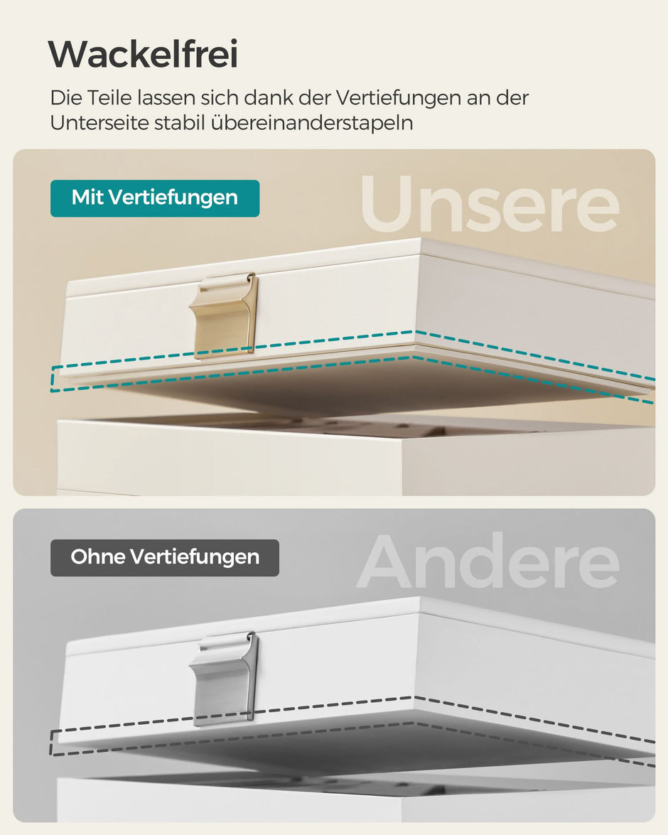 Sieradendoosje – 6 niveaus – wolkwit