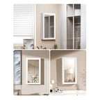 Sieradenkast – hangend – met spiegel – met slot – wit