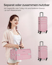 Cosmetische kofferwagen – 3-in-1 make-upkoffer – pastelroze